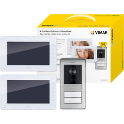 Vimar - elvox kit portier vidéo station de porte+moniteur+alimentation+distributeur de bus - k42911