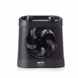 Imetec Silent Power Comfort, Chauffage de ventilateur électrique, 1,3 m, IP20, Intérieure, Sol, Table, Noir
