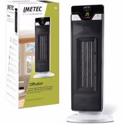 Imetec Diffusion, Chauffage de ventilateur électrique, Vitrocéramique, 24 h, 1,8 m, Intérieure, Sol, Table