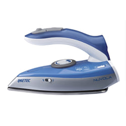 Imetec Nuvola Fer à repasser à sec ou à vapeur Semelle en acier inoxydable 1000 W Bleu, Gris