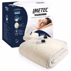 Imetec Scaldasonno adapto, 150 x 160 cm, 300 W, Beige, Laine, Polyester, 540 min, Lavage à la machine à froid