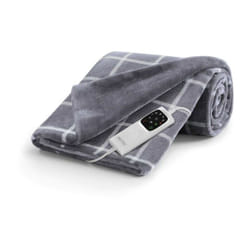 Imetec 16775 couverture et coussin chauffant Couverture chauffante 150 W Gris, Blanc Velours
