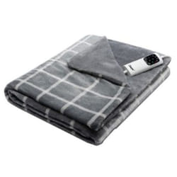 Daga 16874 couverture et coussin chauffant Couverture chauffante 150 W Gris, Blanc Tissu, Velours