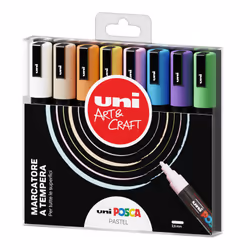 Uni-Ball Posca, 8 pièce(s), Multicolore, 3 an(s), Noir, Multicolore, Polypropylène (PP), Rond