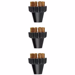 Set de 3 brosses avec poils en laiton 3 brosses fibres de laiton pour le nettoyage des surfaces résistantes (gril, cuisinière ...