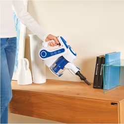 Polti Forzaspira Slim SR90B Plus Aspirateur balai Batterie Sec Tissu Sans sac 0,5 L Bleu, Blanc