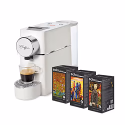 Polti Coffea S18W, Cafetière, 0,85 L, Dosette de café, Argent, Blanc