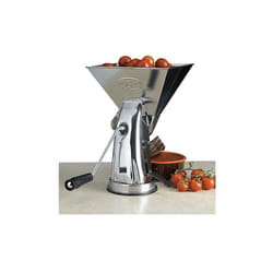 Omac - Presse-tomates Super Gulliver avec fonction manuelle en acier inoxydable 18/10 presse-tomates avec ventouse pour la fixation