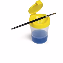 Lebez 80124, Bac pour pinceau, Transparent, Jaune