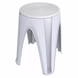 Tabouret avec siège rotatif et décor effet rotin. Matière : plastique, très épais, solide et résistant. Disponible en plusieu ...