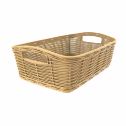 Panier de rangement qui s'intègrera harmonieusement dans un environnement à la fois rustique et moderne grâce au design en fo ...