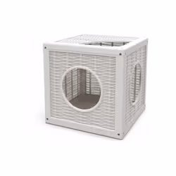 Parfaite pour se cacher, pour grimper et explorer, cette petite maison cubique fera le bonheur de votre félin. . Couleur : Gr ...