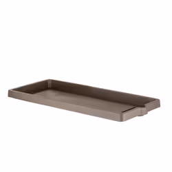 Soucoupe jardinière rectangle Legno en plastique - L 75 x l 335 cm - Taupe