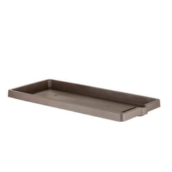 Soucoupe jardinière rectangle Legno en plastique - L 75 x l 335 cm - Taupe