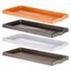 Soucoupe jardinière rectangle Legno en plastique - L 93 x l 36 - Blanc