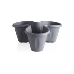 Bama - Pot de fleurs 'Trifoglio' - Gris - d 40 x h 16 cm - Livraison gratuite