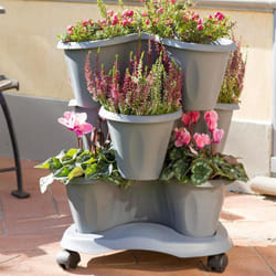 Bama - Set de 3 pots - trifoglio - d 40 cm - Gris - Livraison gratuite