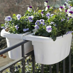 Bama - Double jardinière - klunia - 40 cm - Blanc - Livraison gratuite