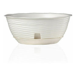 Pot de fleurs 'paglia' - Blanc - d 30 x h 13 cm - Livraison gratuite