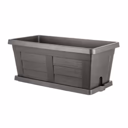 Jardinière Legno en plastique - Gris anthracite - L 60 x l 30 x H 26 cm