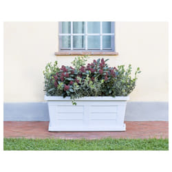 Bama - Jardinière en bois glacé de 80 cm pour plantes et fleurs de jardin sans soucoupe (code produit 31182).