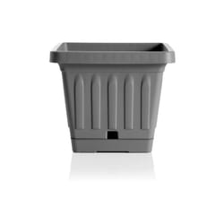 Bama - Pot de fleurs carré 'Terra' en plastique - Gris - l 50 x l 50 x h 43 cm - Livraison gratuite