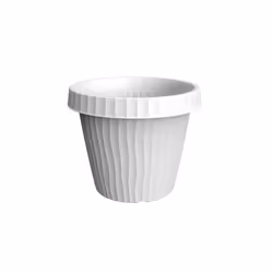 Pot de fleurs Onda en plastique - Blanc - 10L