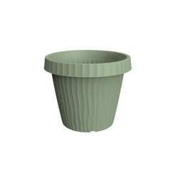 Pot de fleurs Onda en plastique - Vert sauge - 10L