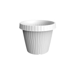 Pot de fleurs 'Onda' en plastique - Blanc - 16L - Livraison gratuite