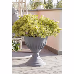 Pot de fleur - Bama - Modèle Alba - Plastique - Gris - Taille L - 8 L