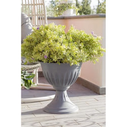 Pot de fleur - Bama - Modèle Alba - Plastique - Gris - Taille L - 8 L