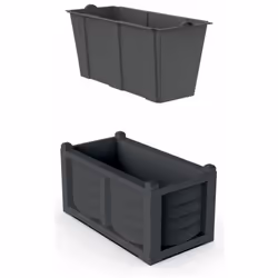 Kit composé du spacieux bac Arredo avec bassin interne et poignées latérales pratiques pour faciliter le positionnement et le ...