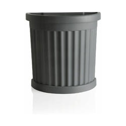Pot de fleurs - Roma - d 27 x h 52 cm - Gris - Livraison gratuite