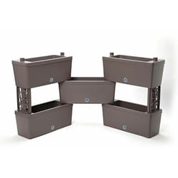 Bama - Kit 5 jardinières modulables - 59 x 23 cm - Taupe - Livraison gratuite