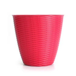 Pot de fleurs en plastique Paglia - Bama - Rouge corail - 63L
