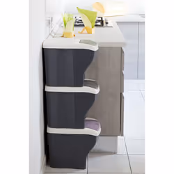 Bama 40305 poubelle 20 L Autres Polycarbonate (PC) Bleu, Blanc