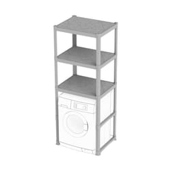 Bama - Etagère modulable dessus de machine à laver - Gris - h 184 cm - Jusqu'à 180kg de charge - Livraison gratuite