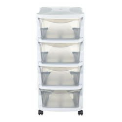 Bama - Commode fonctionnelle - 4 tiroirs - l 40 x l 36 x h 80 cm - Blanc - Livraison gratuite