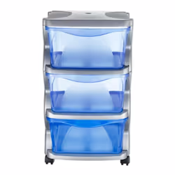 Facilitez votre rangement grâce à cette commode empilable fonctionnelle avec 3 tiroirs, simple à assembler et équipée de roue ...