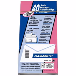 Blasetti Mailpack, Blanc, Papier, 90 g/m², 110 mm, 230 mm, 40 pièce(s)