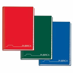 Blasetti Rubriche cartonate, Monochromatique, Couleurs assorties, A4, 192 feuilles, 70 g/m², Papier ligné