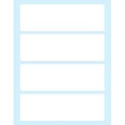 Tico E-11035 étiquette auto-collante Rectangle Permanent Blanc 40 pièce(s)