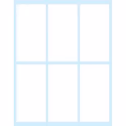 Tico E-7438, Blanc, Rectangle, Permanent, Blanc sur bleu, 74 x 38, Universel