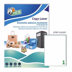 Tico LP4P-210297 étiquette auto-collante Rectangle Permanent Blanc 70 pièce(s)