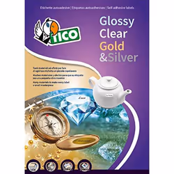 Tico SL4-36, Argent, Cercle, Permanent, A4, Universel, Papier