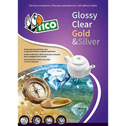 Tico SL4-36 étiquette auto-collante Cercle Permanent Argent 3500 pièce(s)