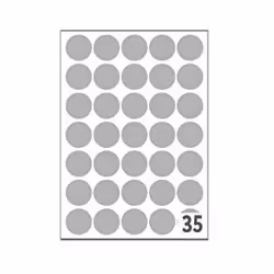 Tico SL4-36 étiquette auto-collante Cercle Permanent Argent 3500 pièce(s)