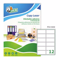 Tico PG4-9444 étiquette auto-collante Rectangle Permanent Blanc 1200 pièce(s)