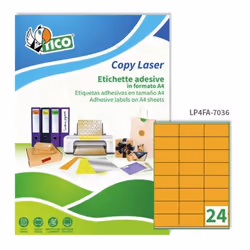 Tico LP4FA-7036 étiquette auto-collante Rectangle Permanent Orange 1680 pièce(s)