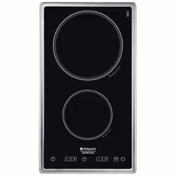Hotpoint DK 2KIL (IX) /HA S, Noir, Intégré, Plaque avec zone à induction, Verre-céramique, 2 zone(s), 2 zone(s)